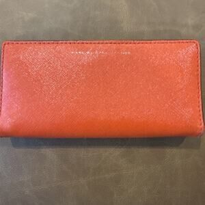 Marc By Marc Jacob’s Orange And Brown Bi-Fold 7.5” X 3.5” Wallet